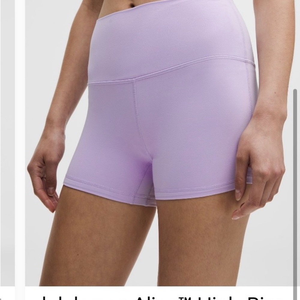 lululemon athletica Light Purple Athletic Shorts inseam 4 size 8 LIKE NEW